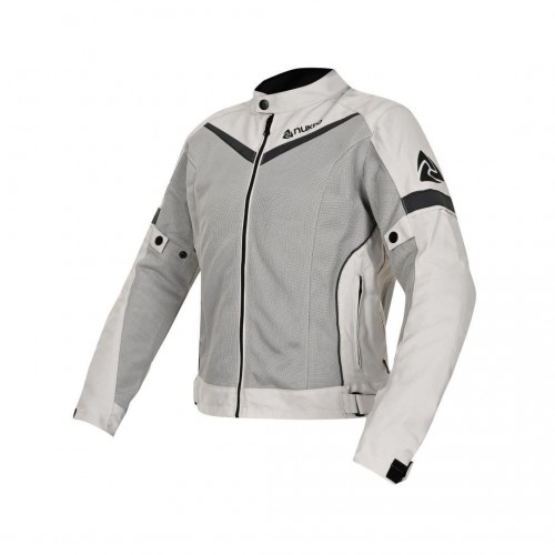 Nukrowear City Gri Yazlık Fileli Kadın Motosiklet Ceketi XL