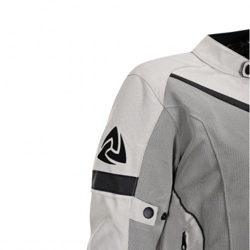 Nukrowear City Gri Yazlık Fileli Kadın Motosiklet Ceketi XL