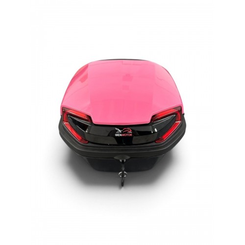 Işıklı- Sırt Dayamalı Motosiklet Arka Çanta 33 Lt Kapasite PEMBE