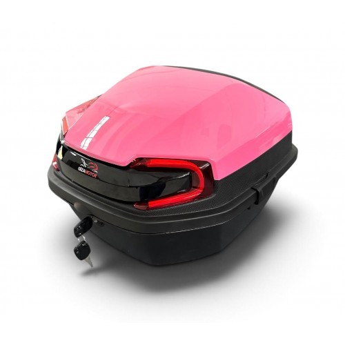 Işıklı- Sırt Dayamalı Motosiklet Arka Çanta 33 Lt Kapasite PEMBE